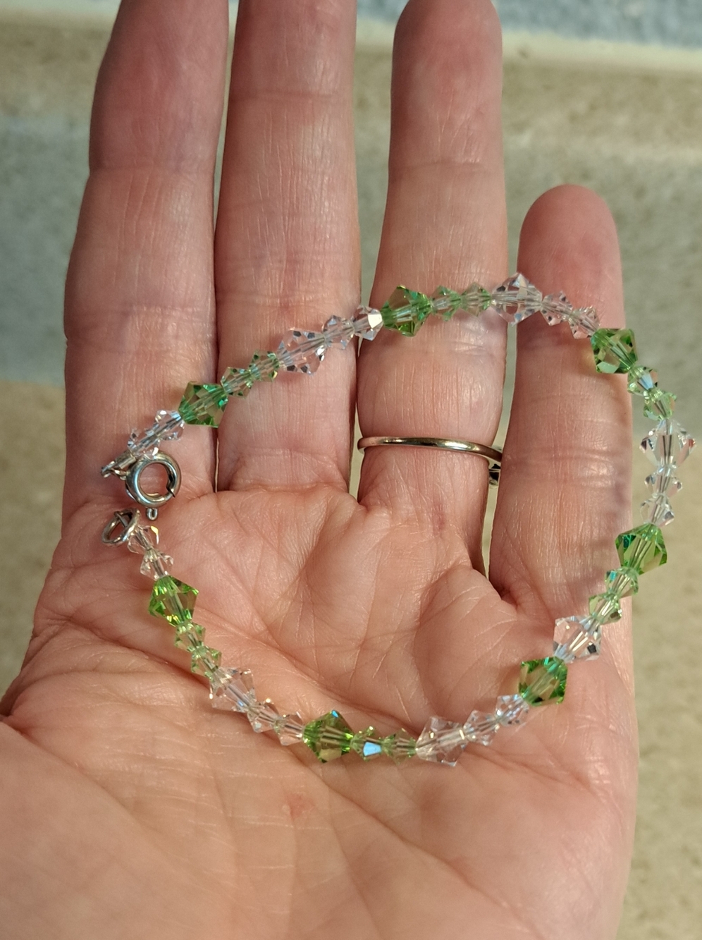 Crystal Silvertone Bracelet - Picture 3 of 6